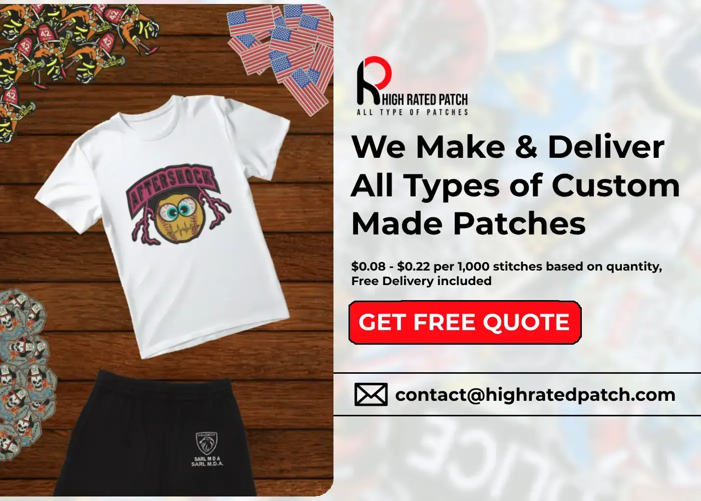 All Types of Custom Made Patches and Vector Art Services